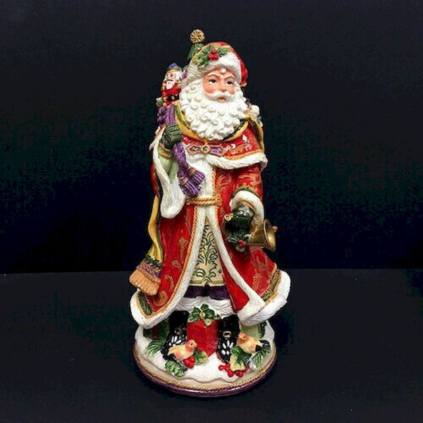 The Holiday Aisle® Traditional Musical Santa Figurine Wayfair